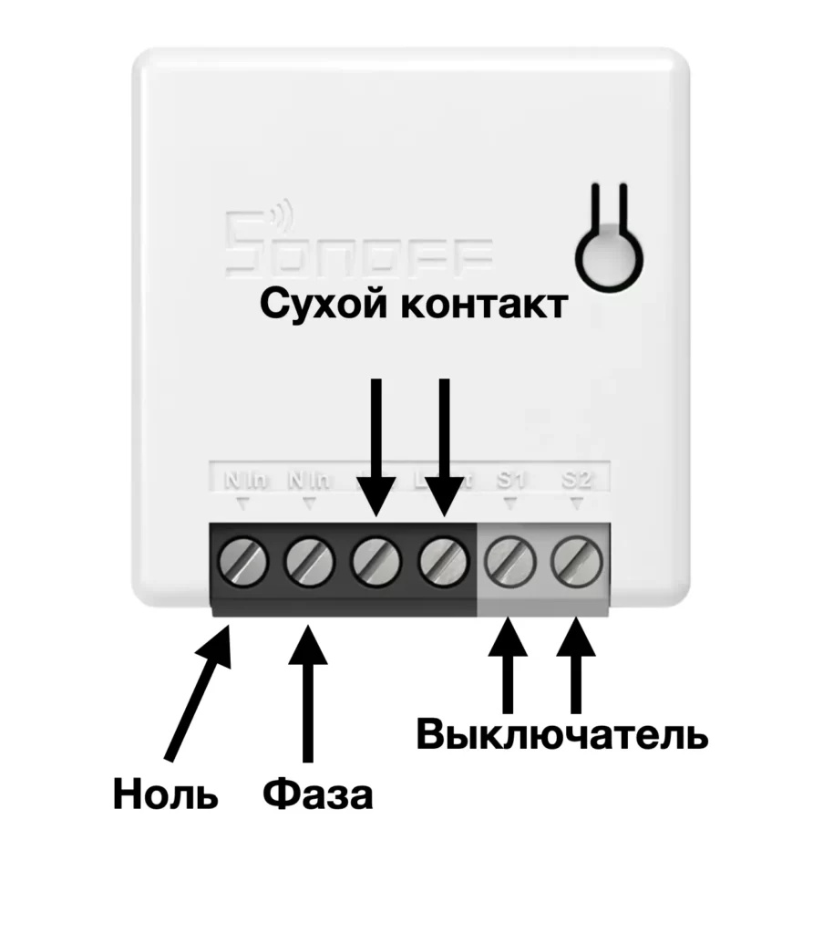 homekit sonoff mini сухой контакт